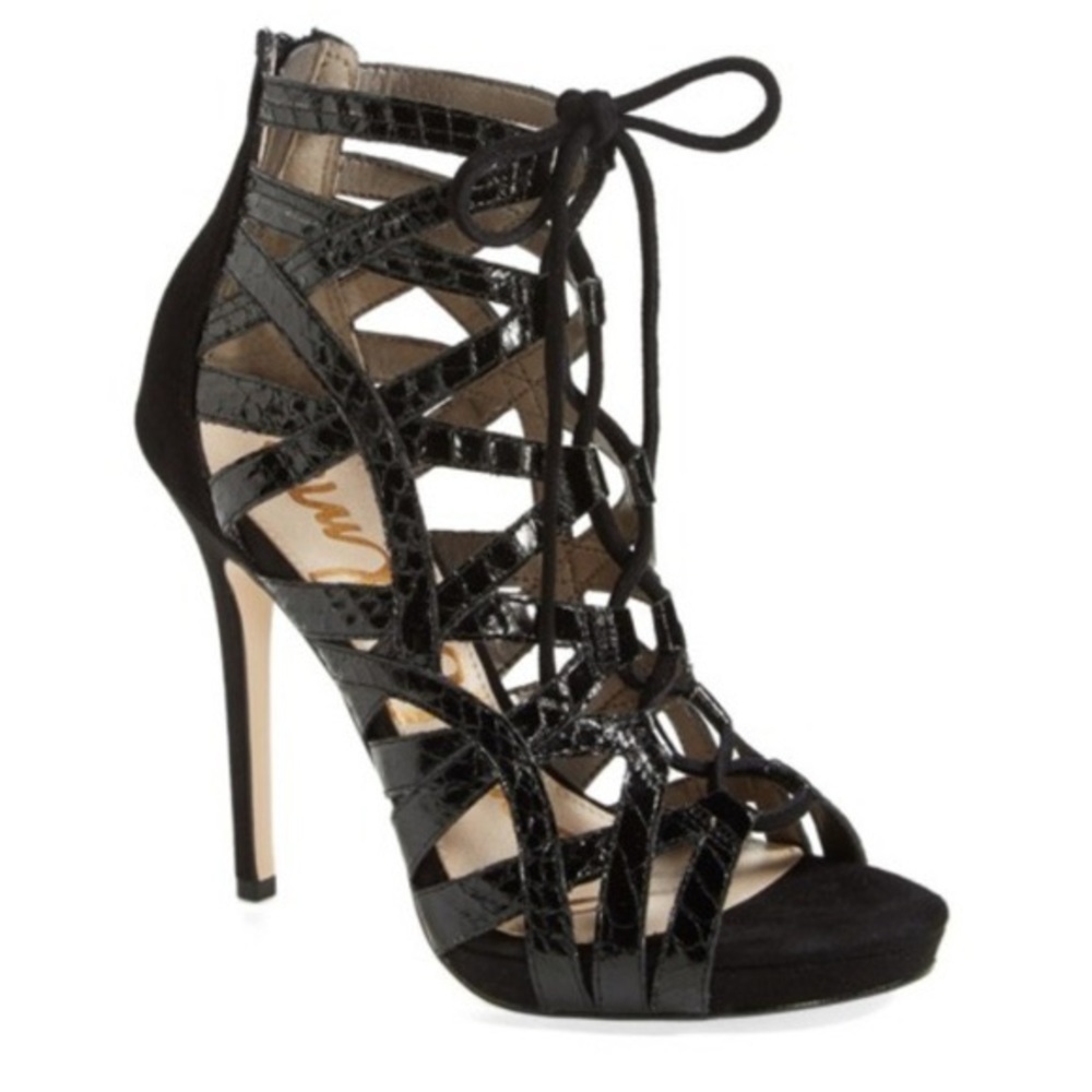 Sam Edelman Essex Strappy Black Heels